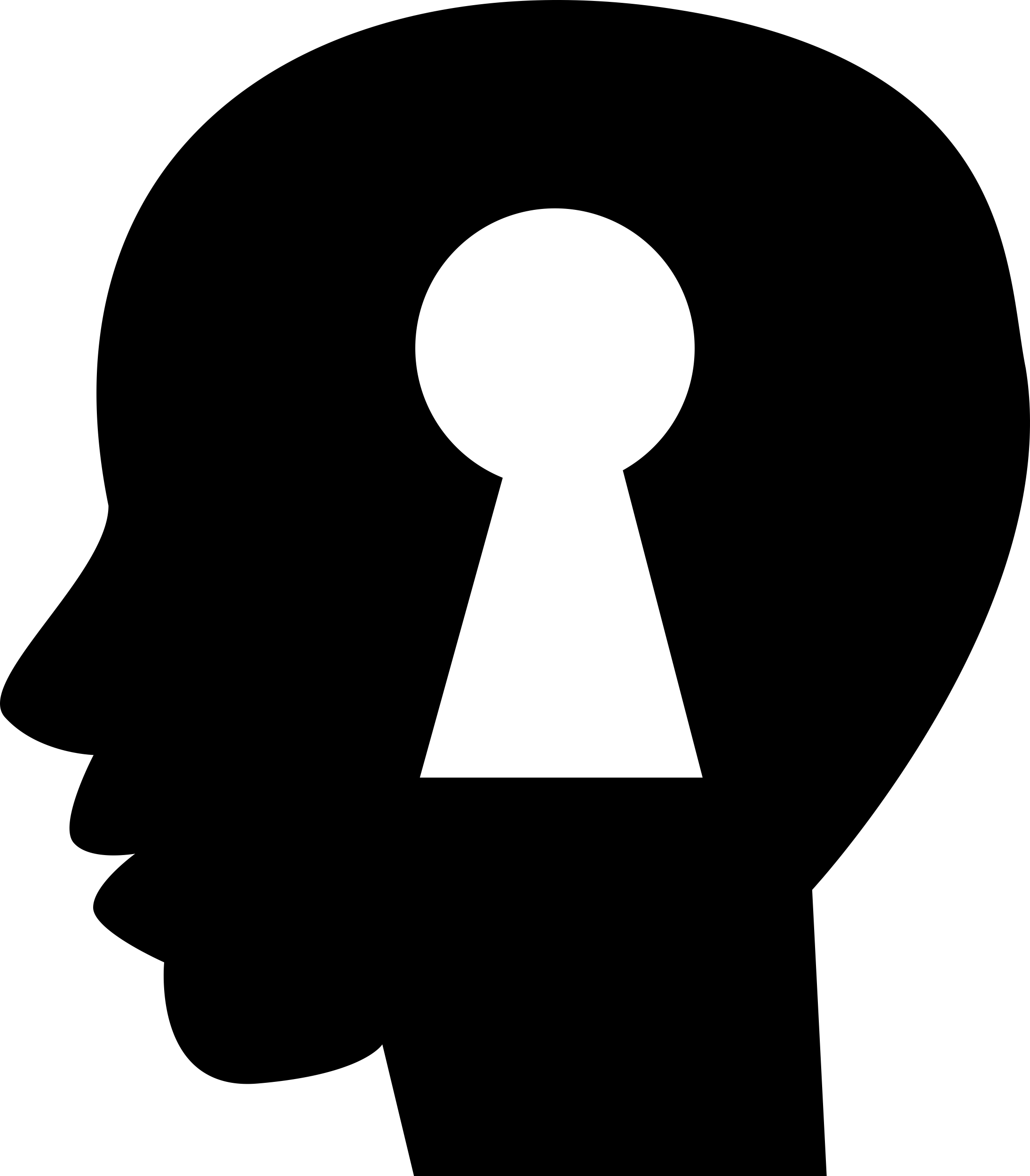 Keyhole Shape Inside A Human Bald Head Side View Silhouette Outline Icon Svg Set Free Vectors